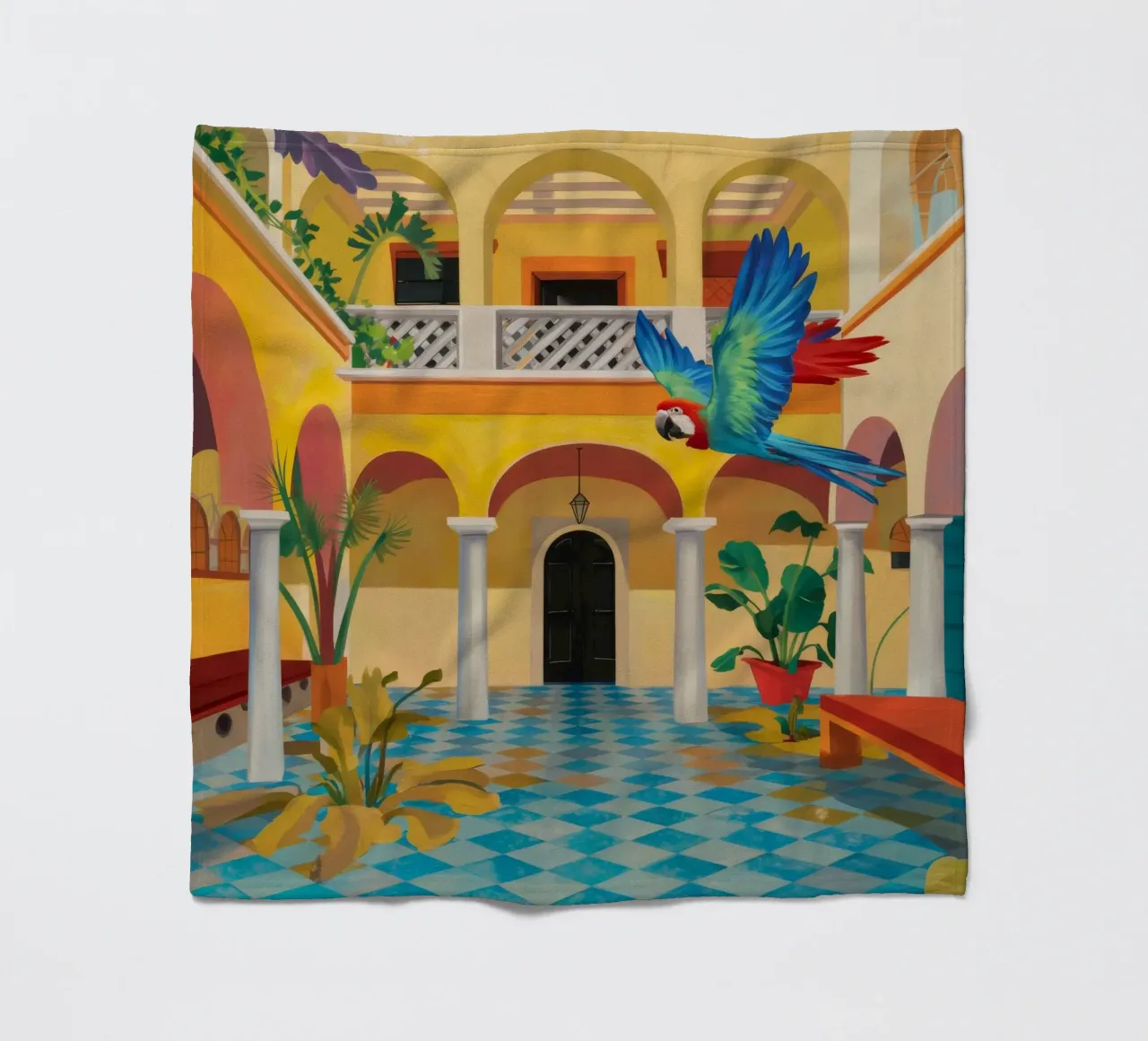 Cortile Parrot Majesty coperta in pile da Jasper Rune