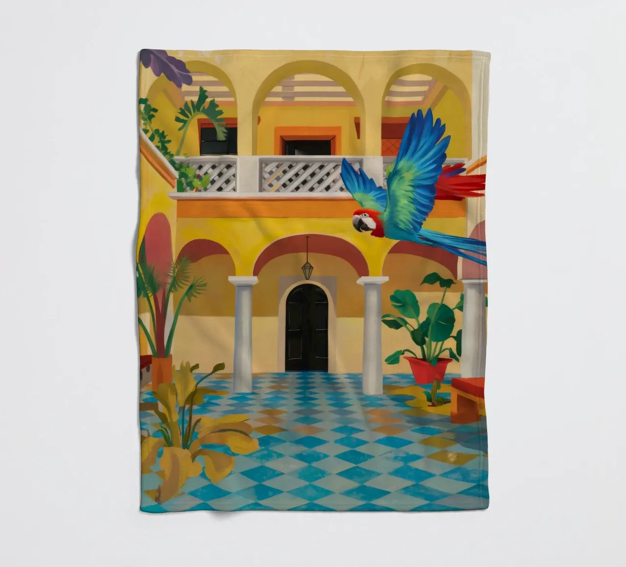 Cortile Parrot Majesty coperta in pile da Jasper Rune