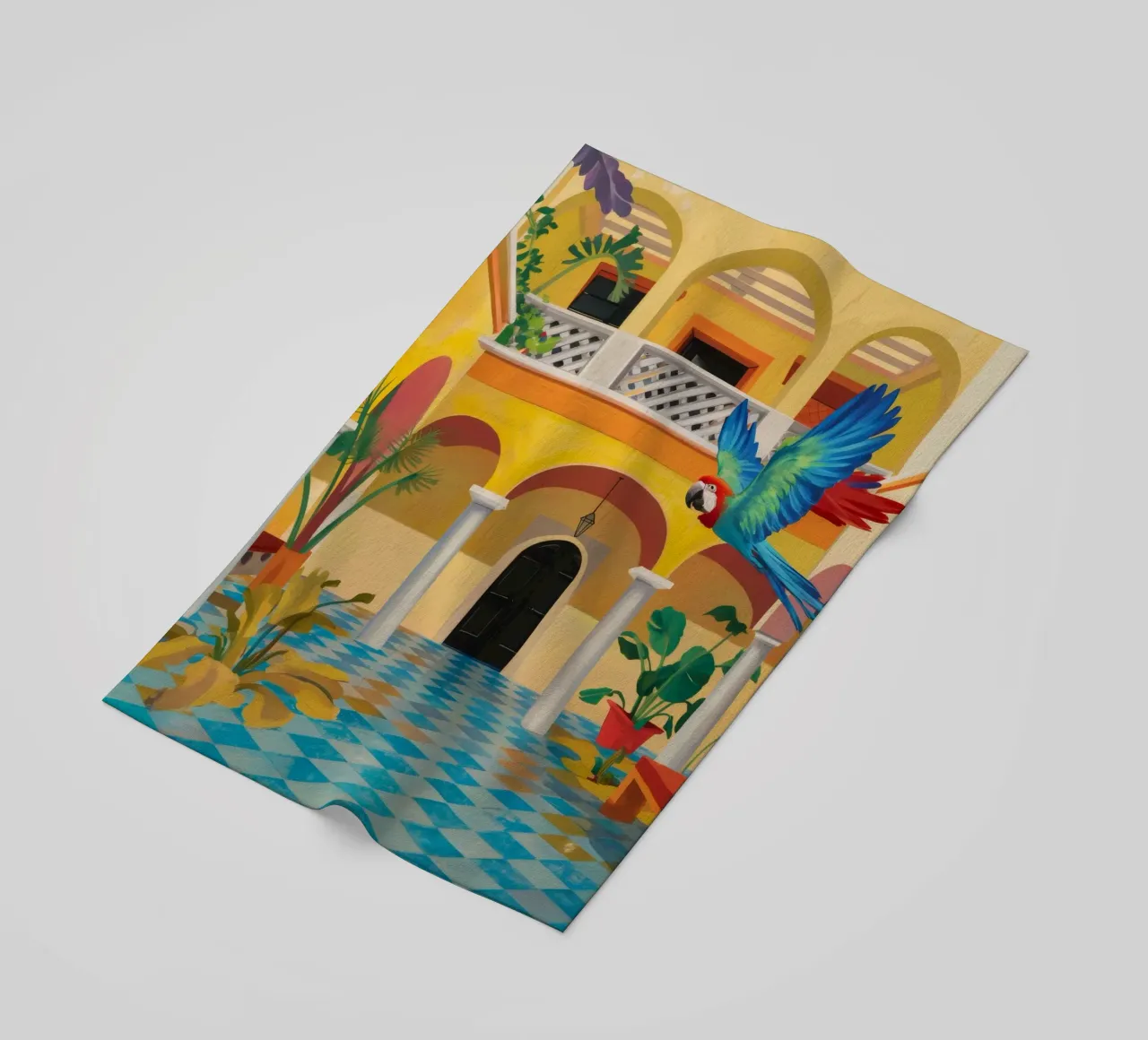 Cortile Parrot Majesty telo mare da Jasper Rune