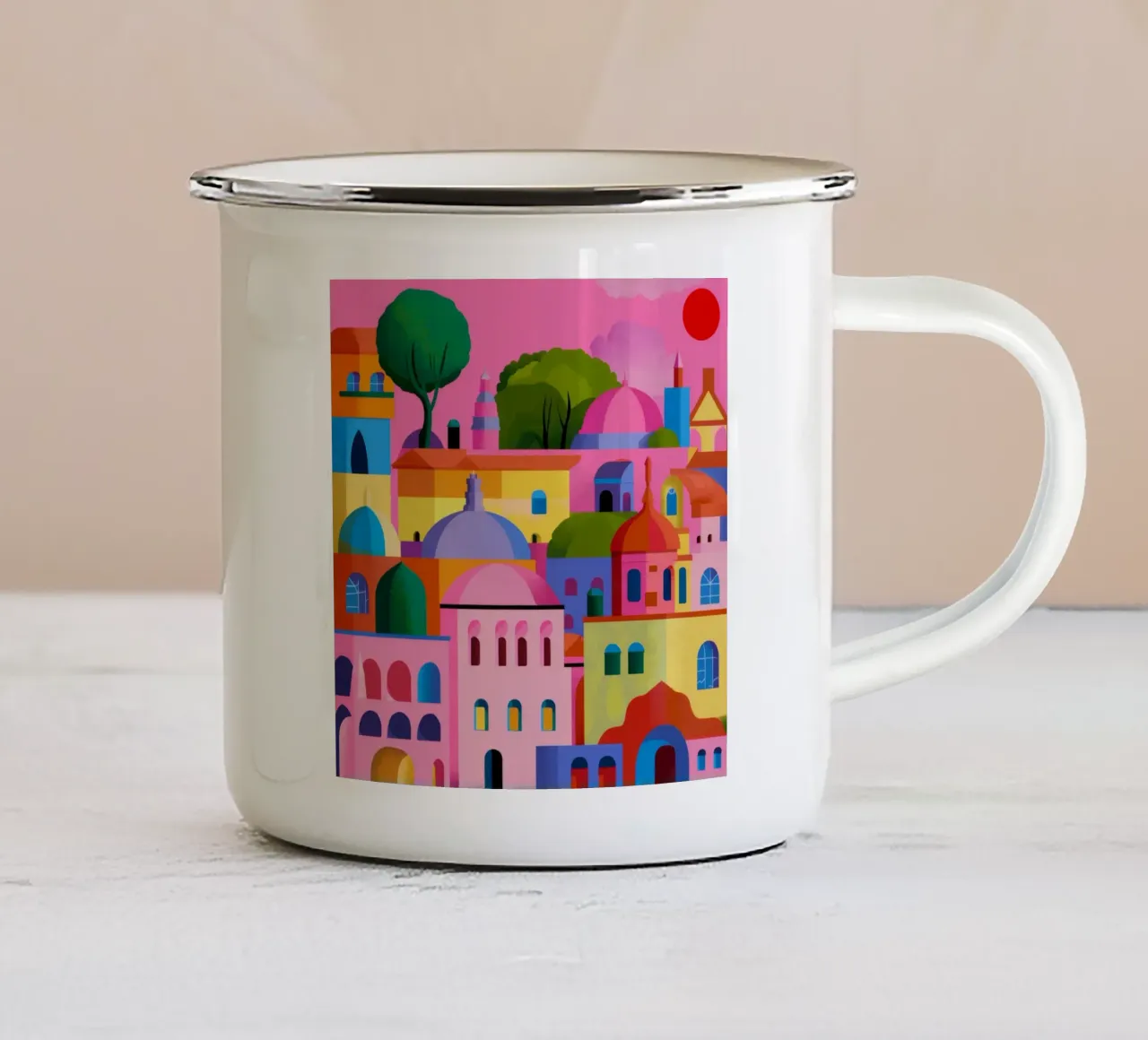 Sogno cromatico in collina tazza in smalto da Jasper Rune