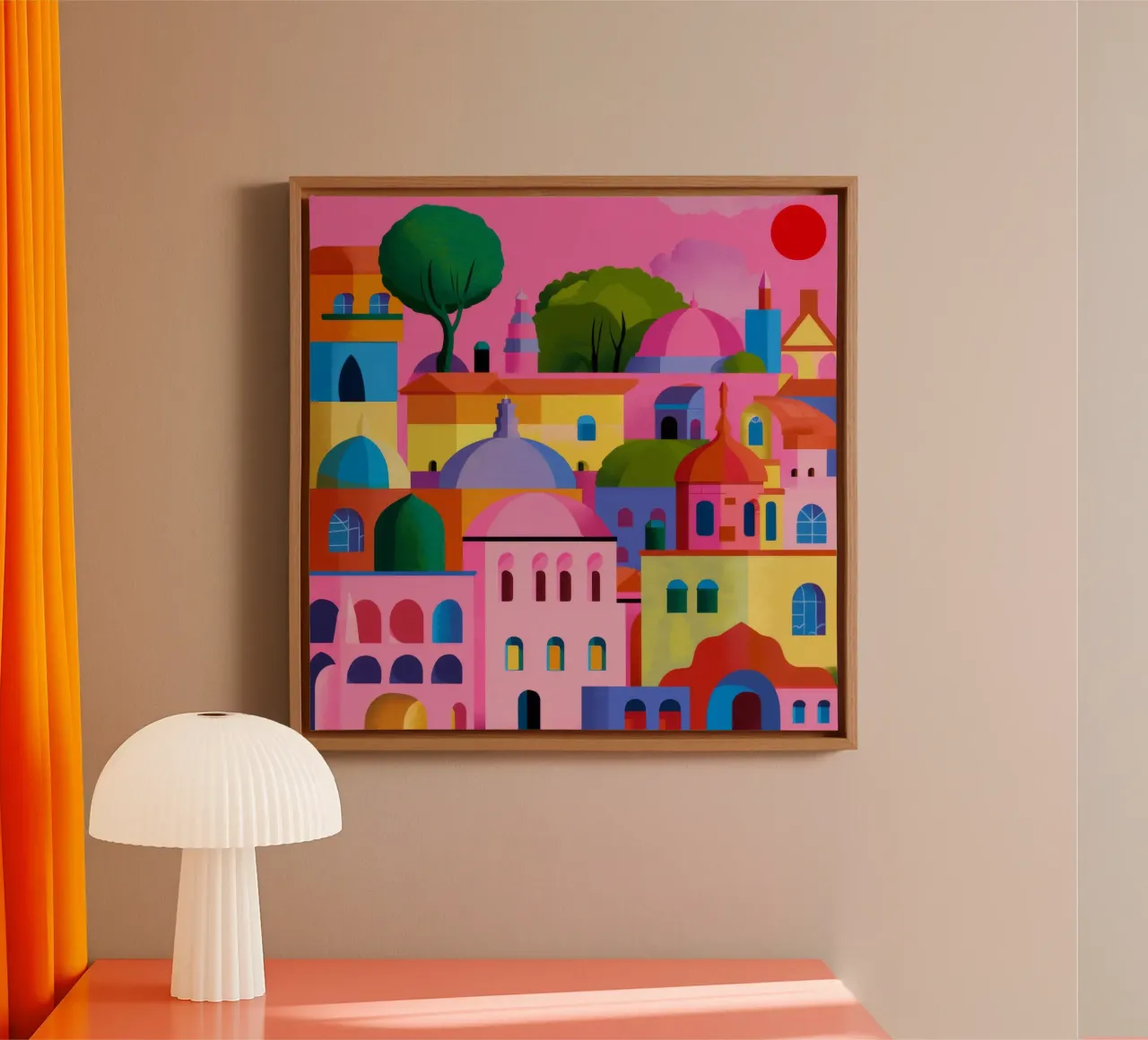 Chromatic Hillside Dream canvas by Jasper Rune