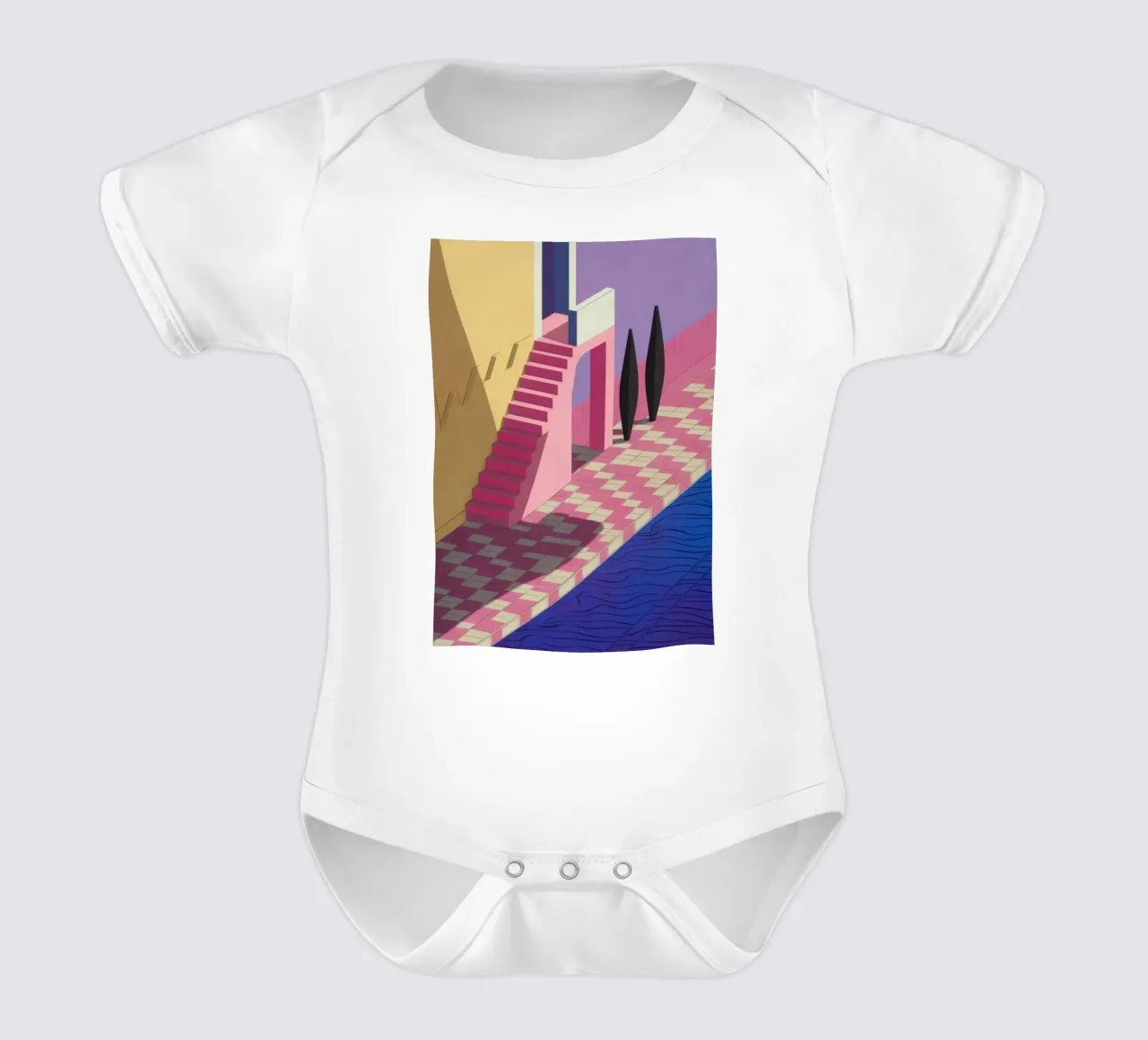 Ombre violette au bord de la piscine body bébé de Stone Patina