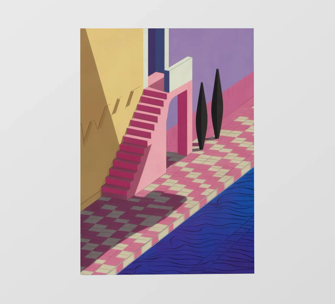 Ombra Viola a bordo piscina pellicola backlit da Stone Patina