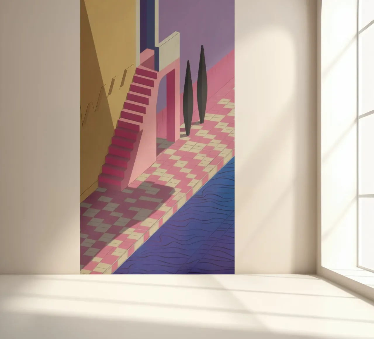 Violet Schaduw Zwembad fotobehang van Stone Patina