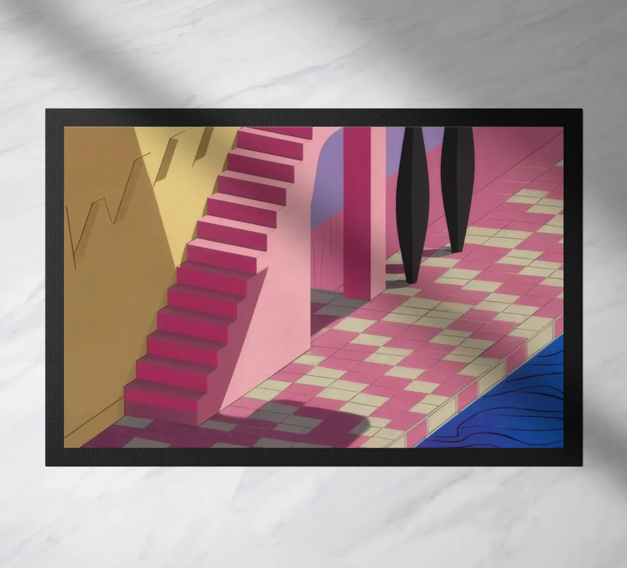 Violet Poolside Shadow doormat by Stone Patina