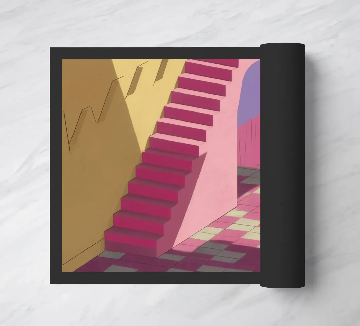 Violet Poolside Shadow doormat by Stone Patina