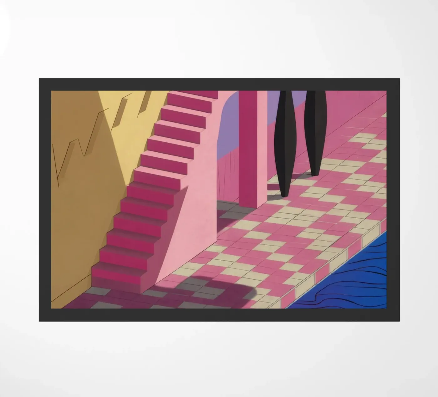 Violet Poolside Shadow doormat by Stone Patina