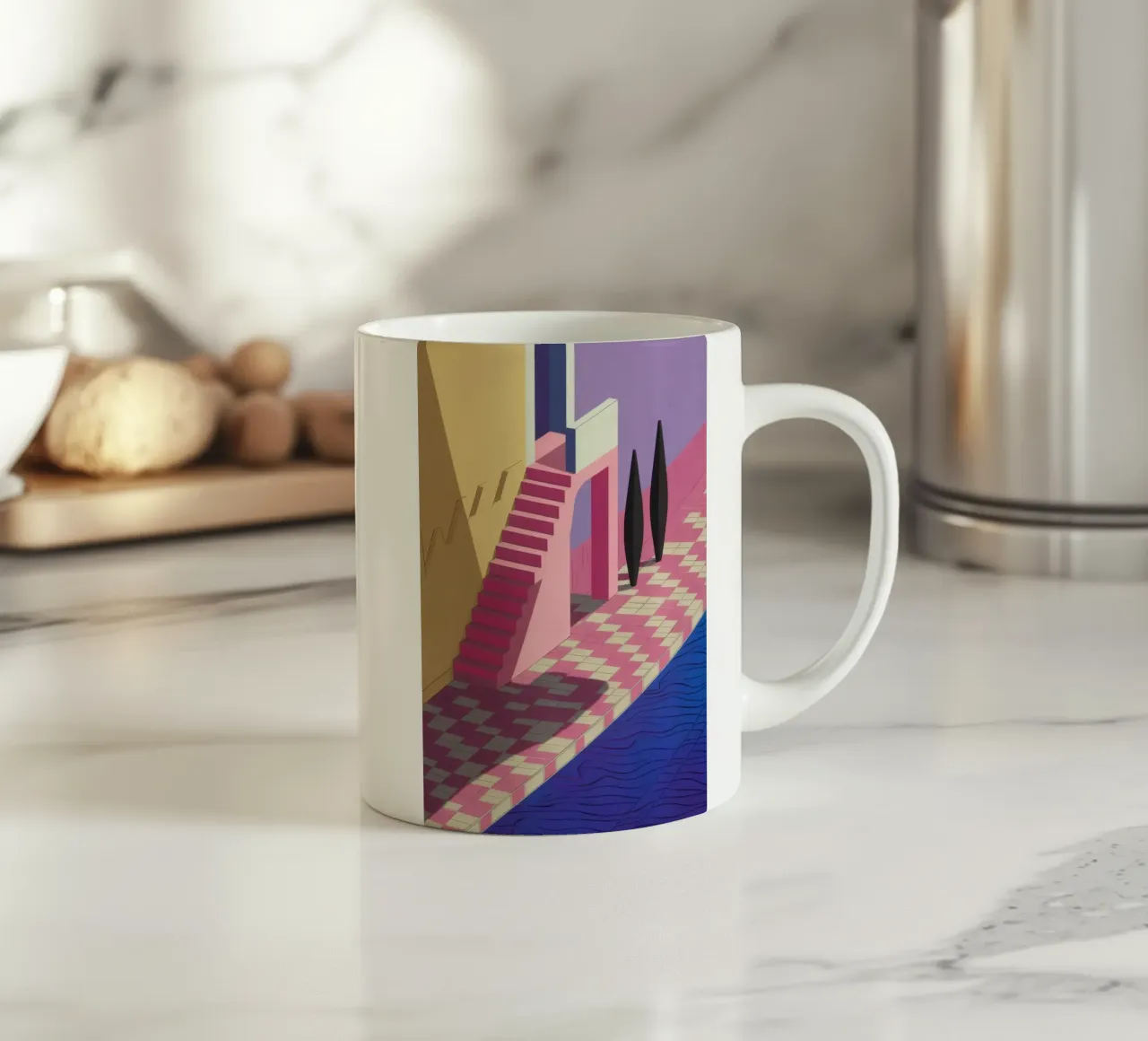 Violet Poolside Shadow ceramic mug by Stone Patina