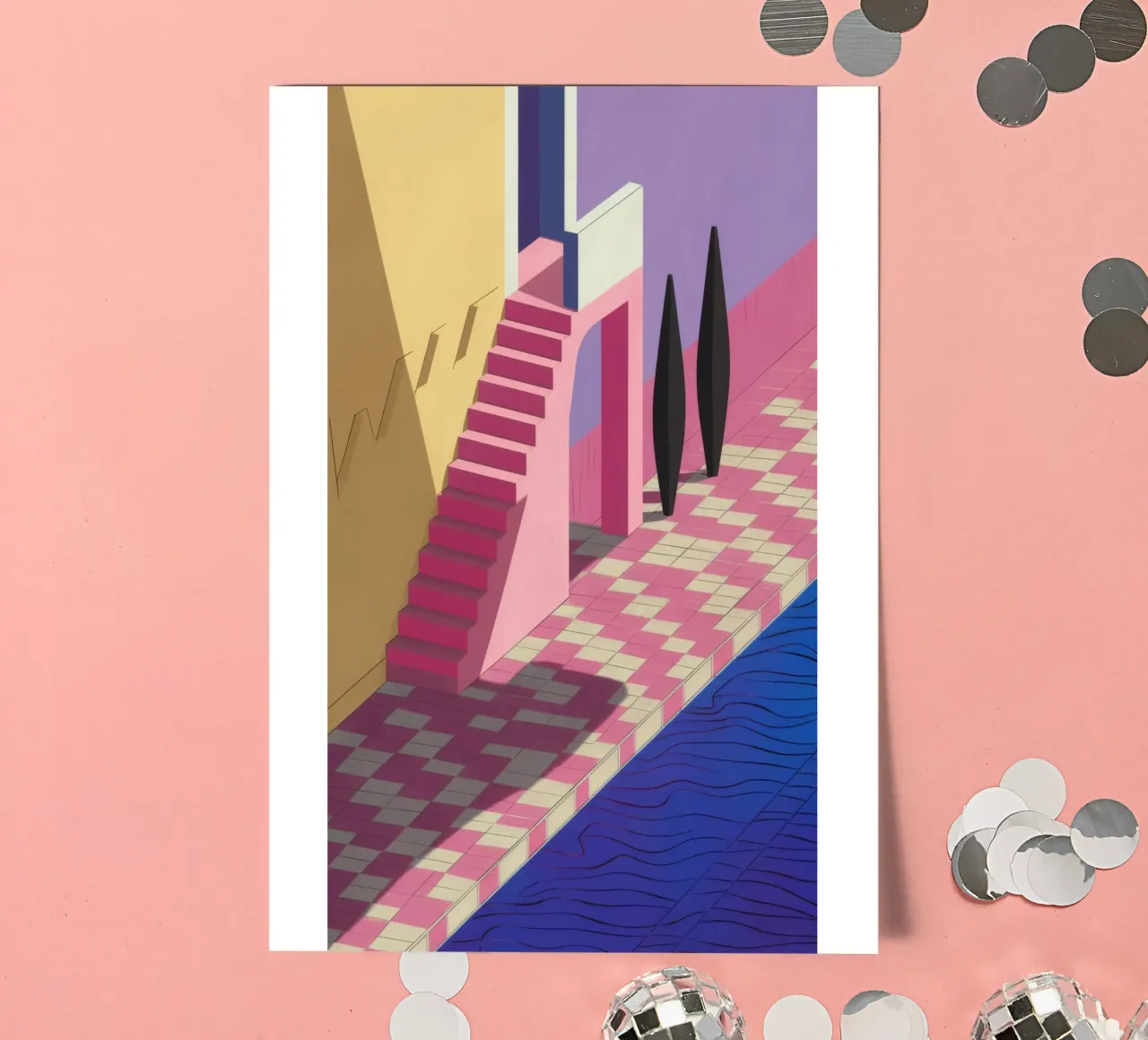 Violet Poolside Shadow sticker sheet by Stone Patina