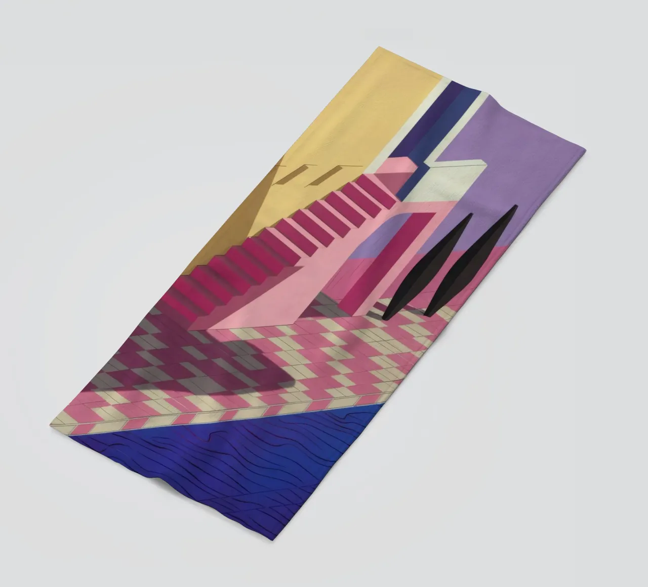 Violet Poolside Shadow beach towel by Stone Patina