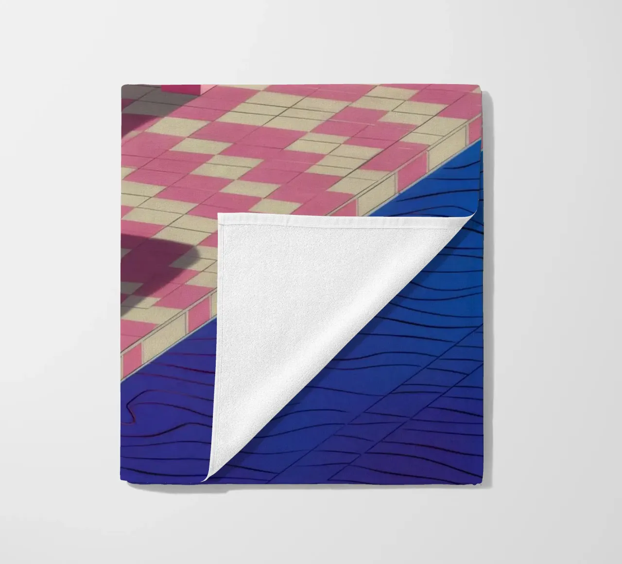 Violet Poolside Shadow beach towel by Stone Patina
