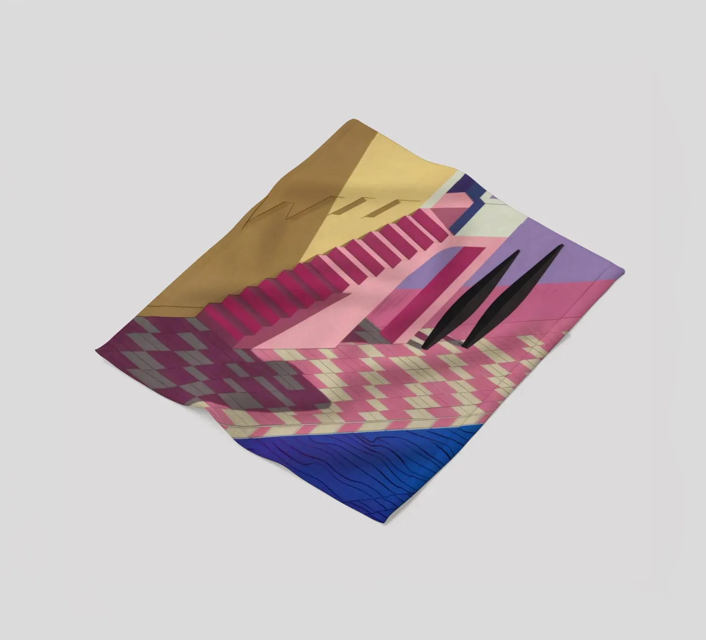 Violet Poolside Shadow fleece blanket by Stone Patina