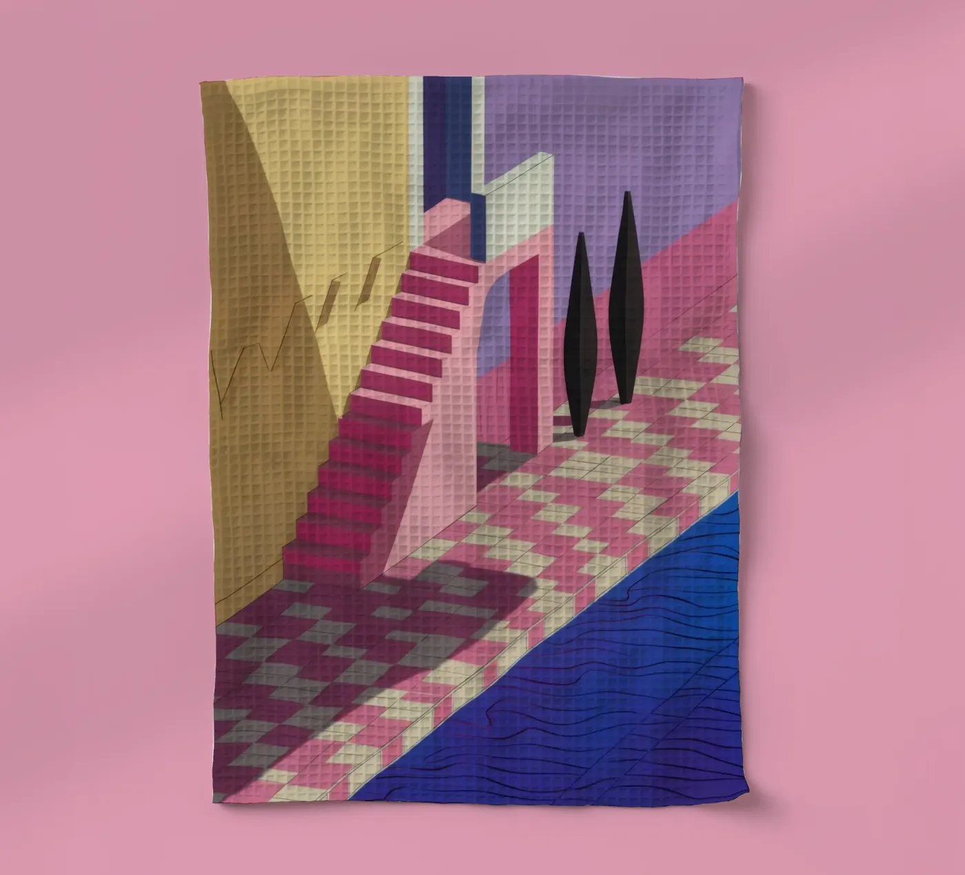 Violet Poolside Shadow torchon de Stone Patina