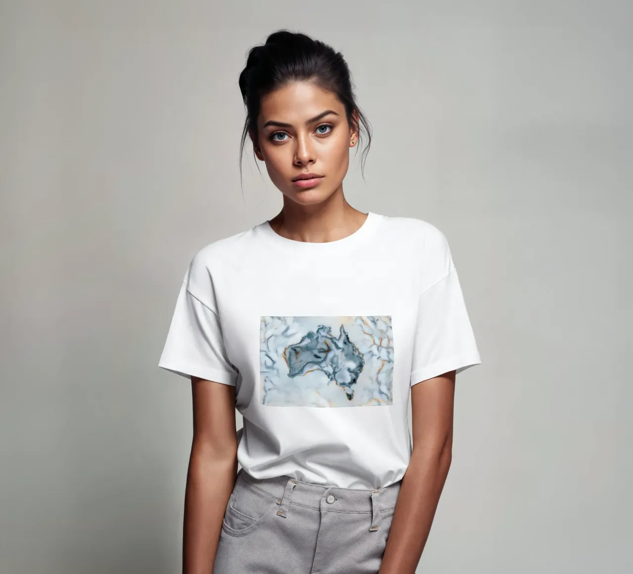Australia Marble Map t-shirt da Octavian