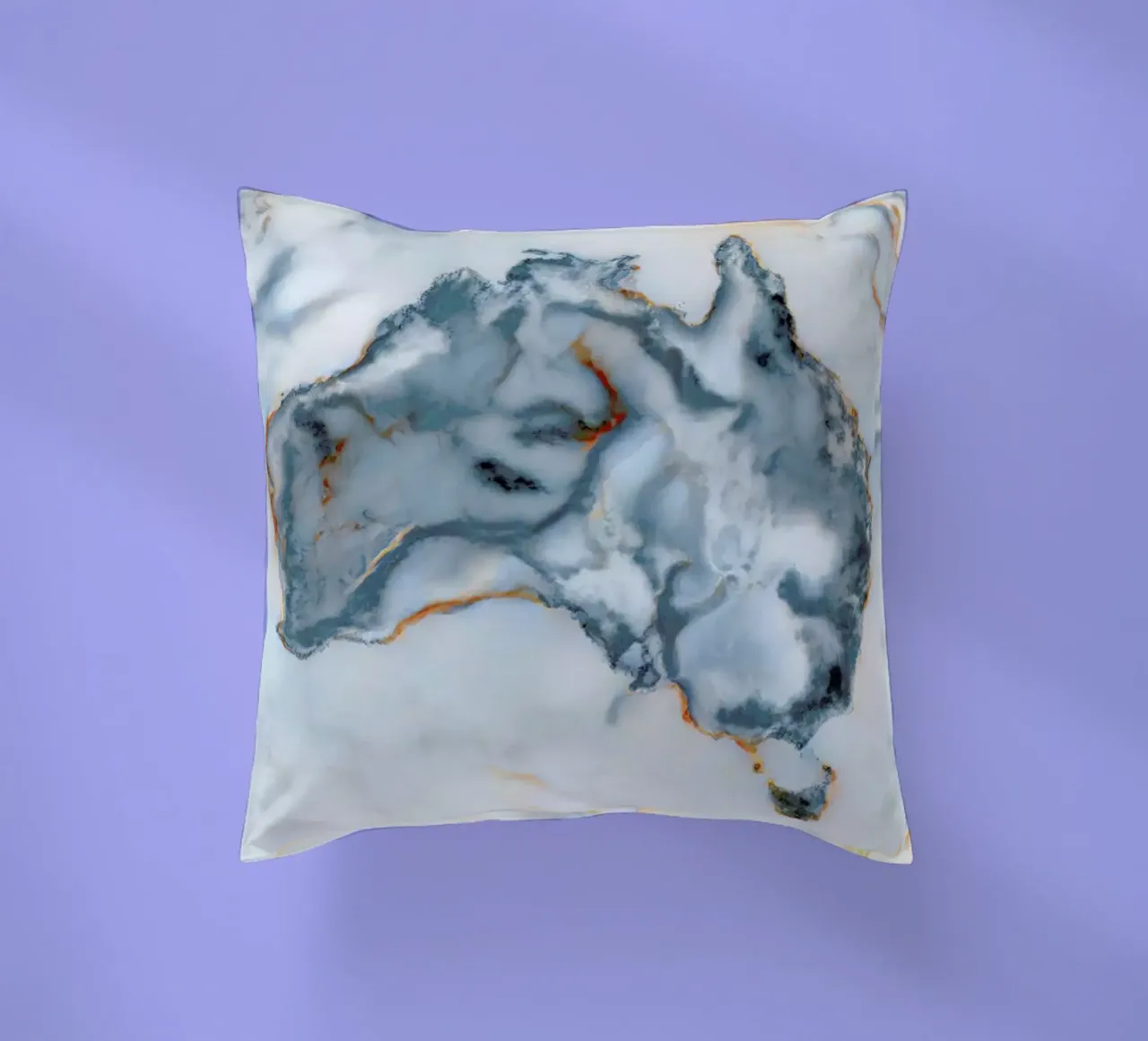 Australia Marble Map cuscino da Octavian