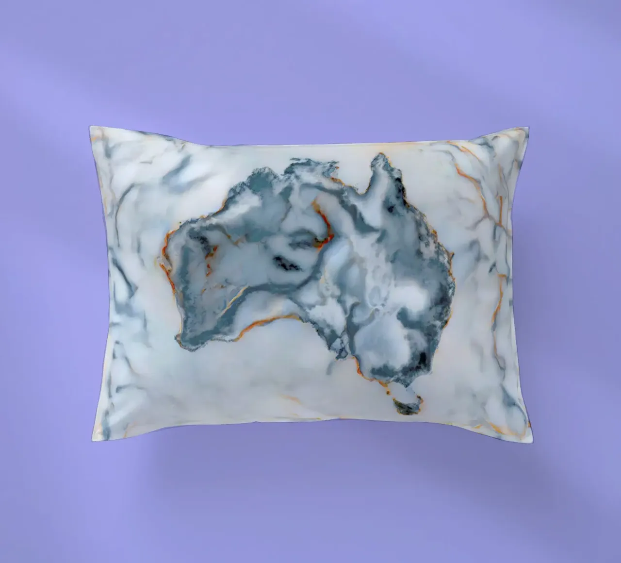 Australia Marble Map cuscino da Octavian