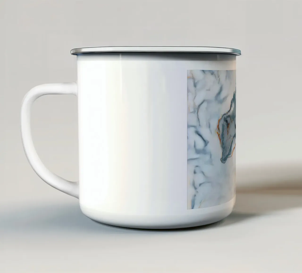 Australia Marble Map tazza in smalto da Octavian