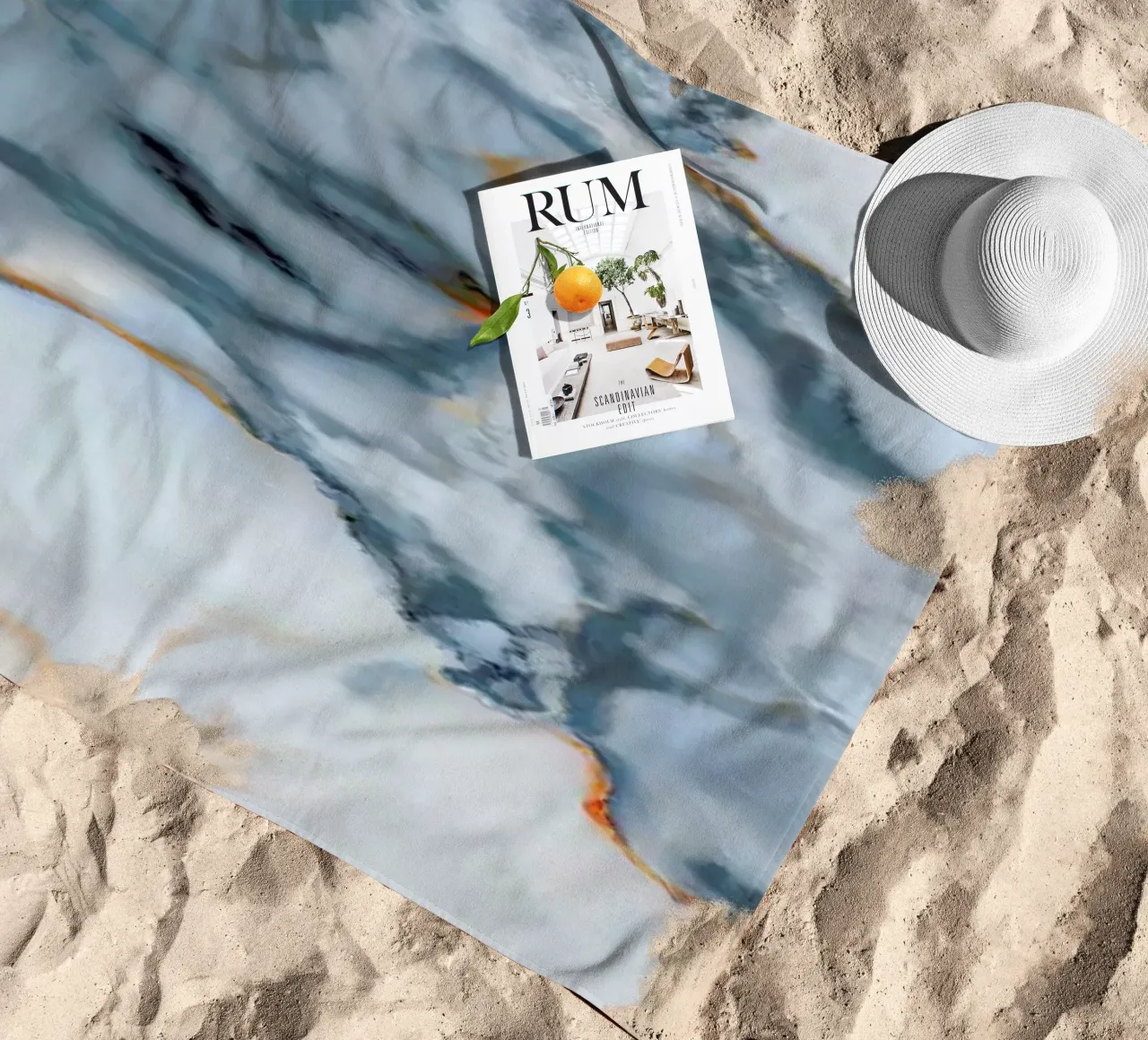 Australia Marble Map telo mare da Octavian