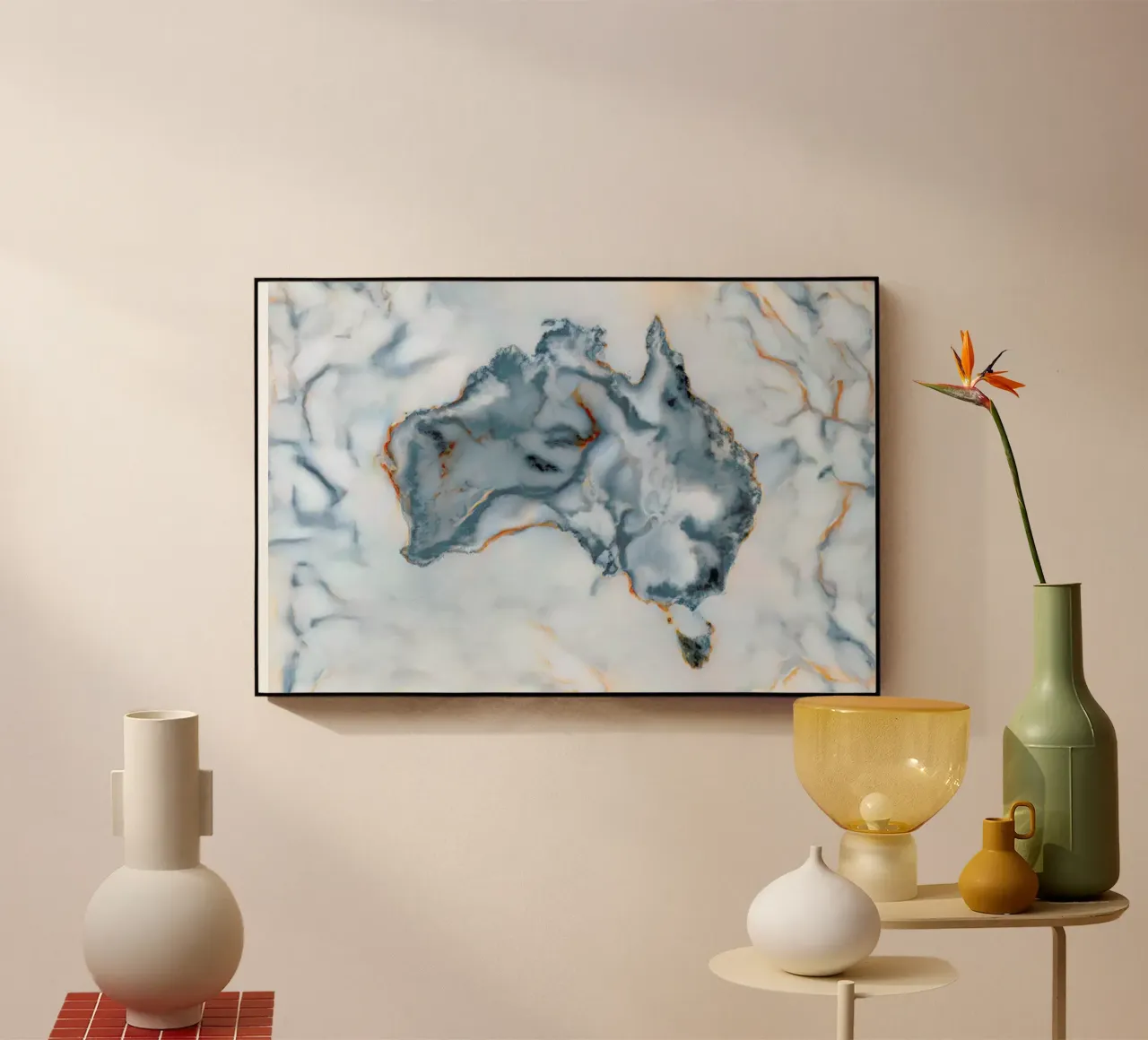 Australia Marble Map plexiglass da Octavian