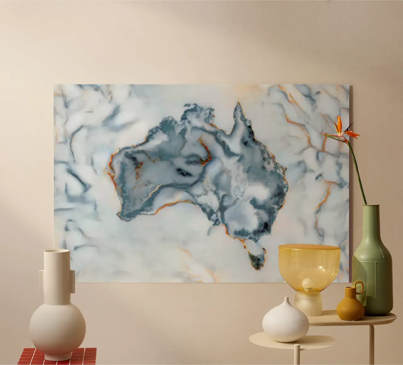 Australia Marble Map plexiglass da Octavian