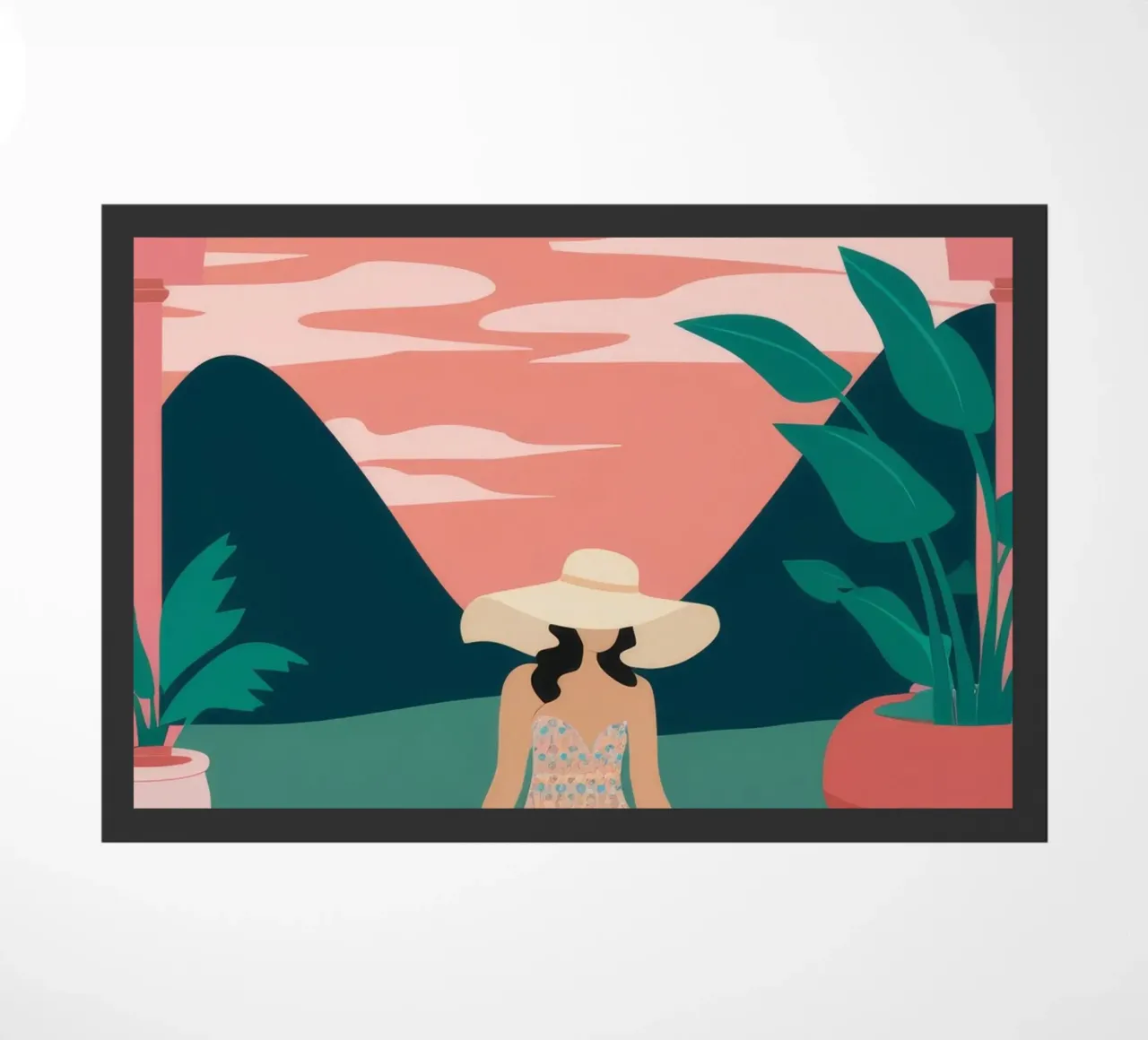 Sunset Poolside Solitude doormat by Stone Patina