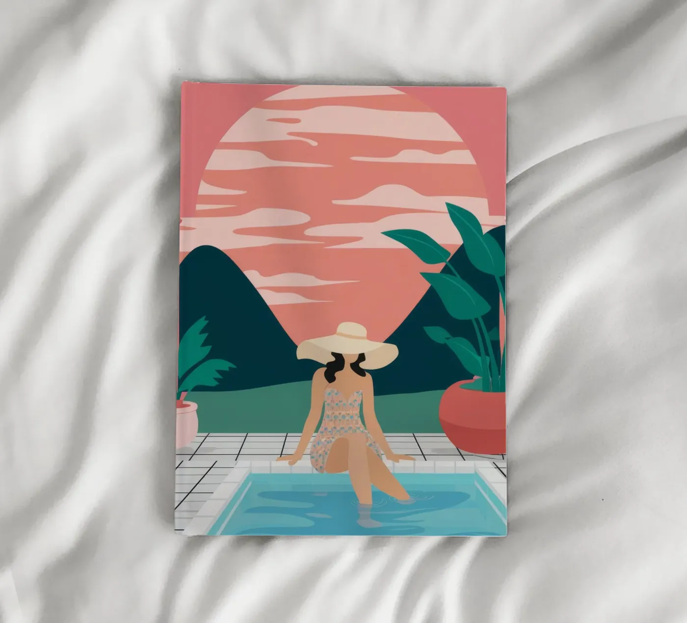 Sunset Poolside Solitude notebook by Stone Patina