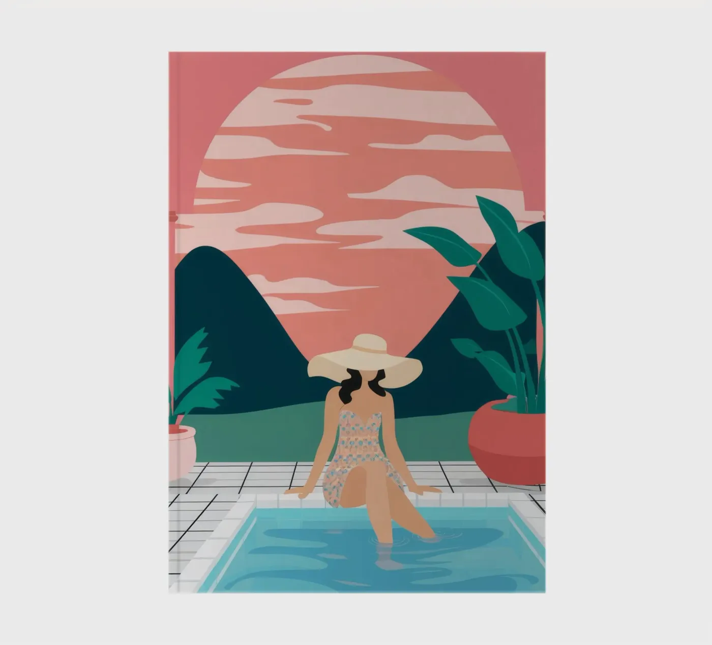 Sunset Poolside Solitude notebook by Stone Patina