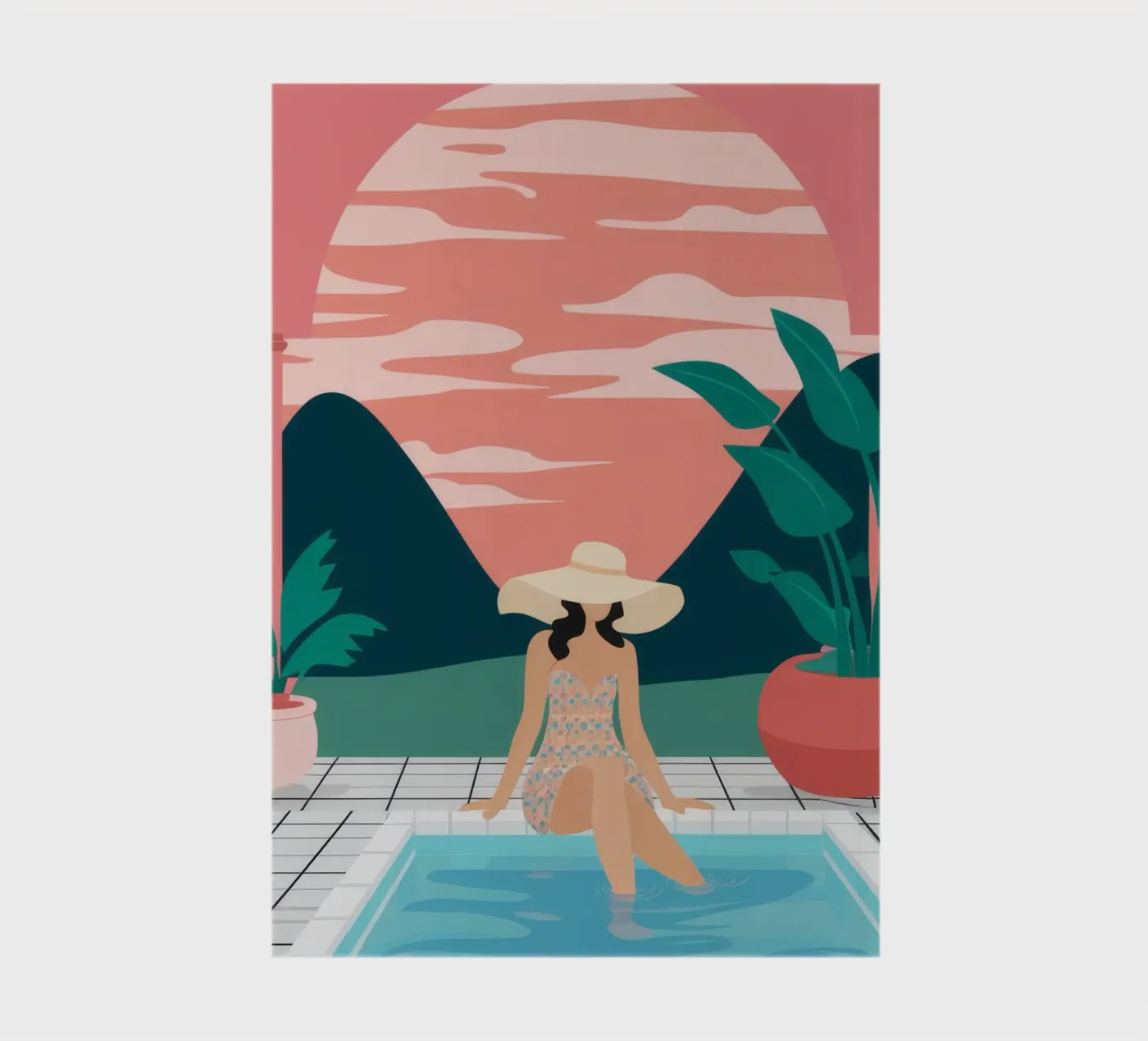 Sunset Poolside Solitude notebook by Stone Patina