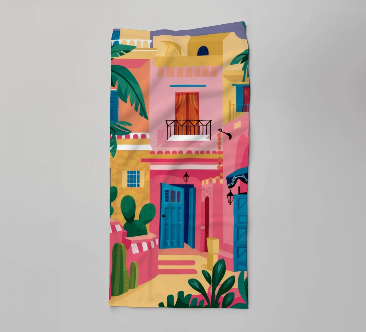 Pastel House Paradise towel by Jasper Rune