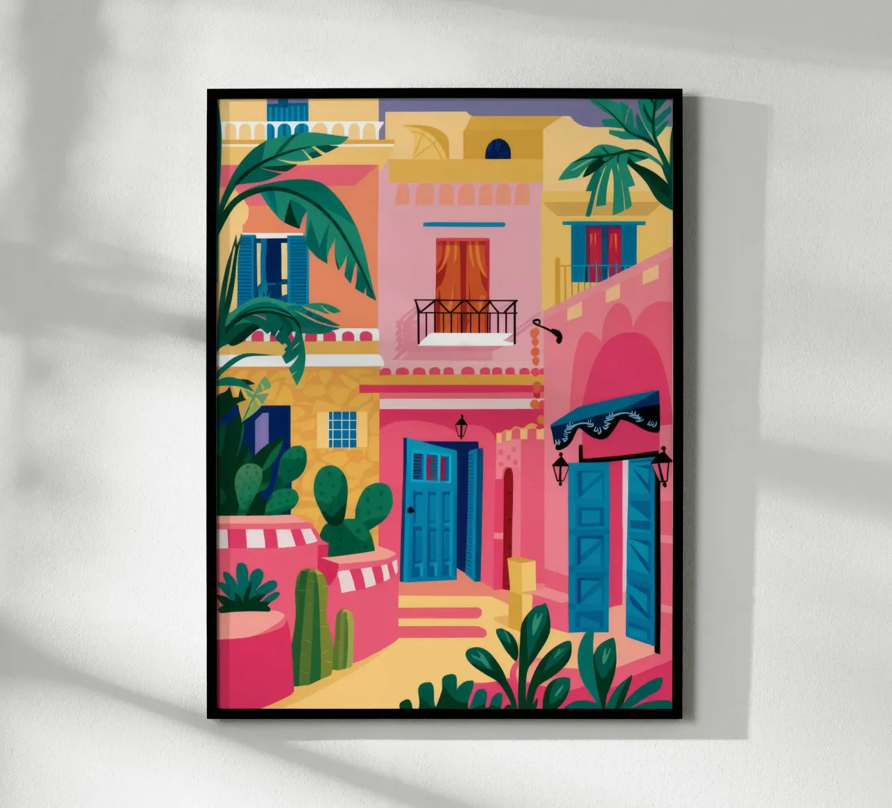 Maison paradisiaque poster avec cadre en plastique de Jasper Rune