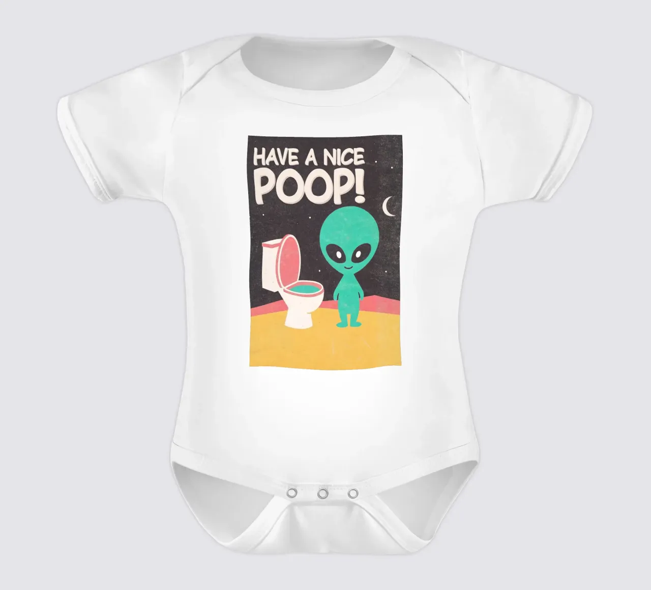 alien tiene un inodoro divertido body de bebé de ralliness