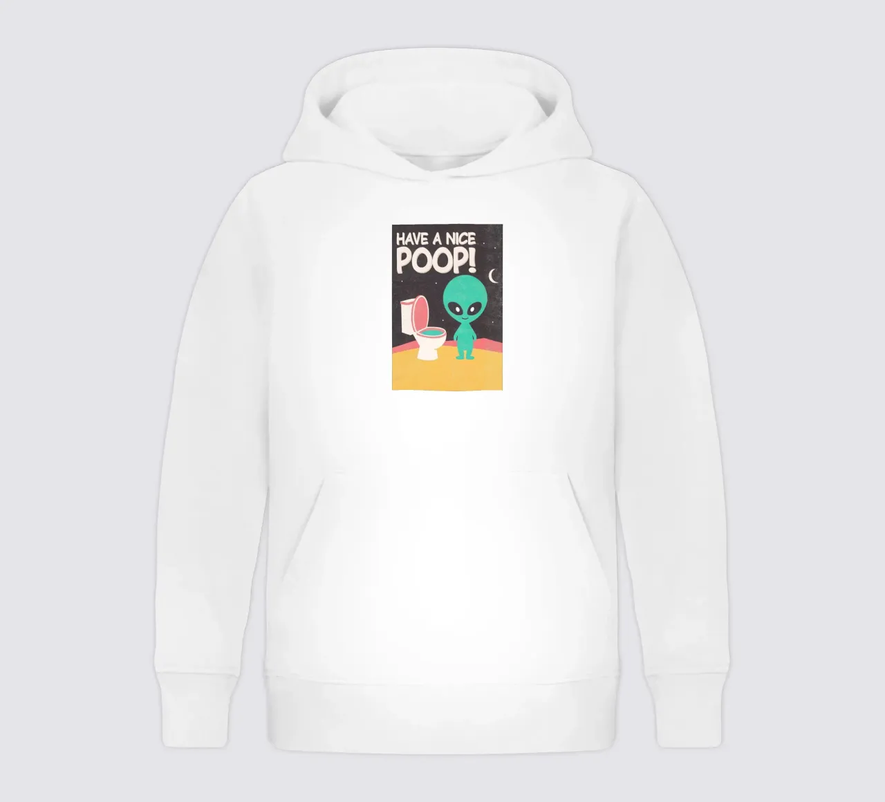 alien heeft een leuk poep grappig toilet kinder hoodie van ralliness