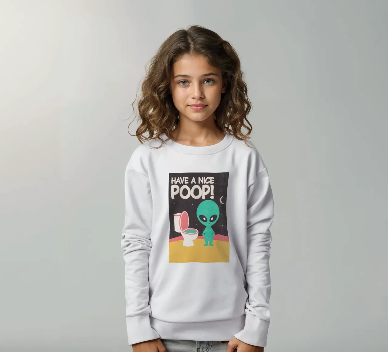 alien tiene un inodoro divertido sudadera para niño de ralliness