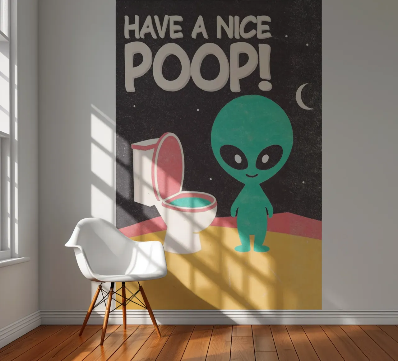 alien have a nice poop funny toilet photo wallpaper by ralliness
