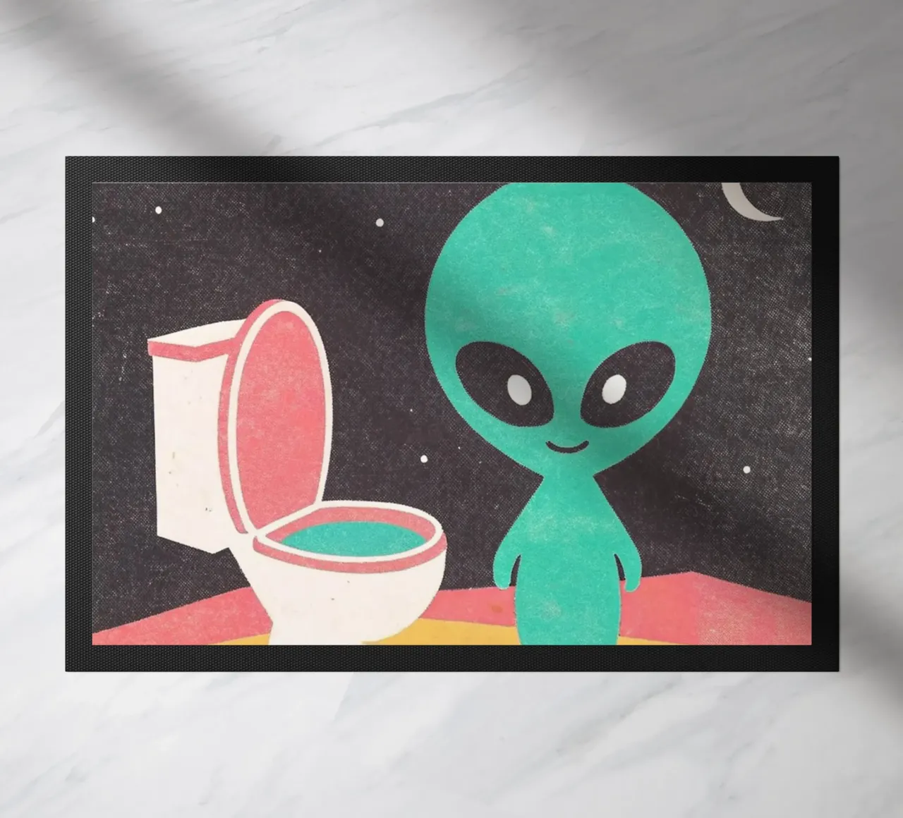Les extraterrestres ont des toilettes amusantes à caca paillasson de ralliness