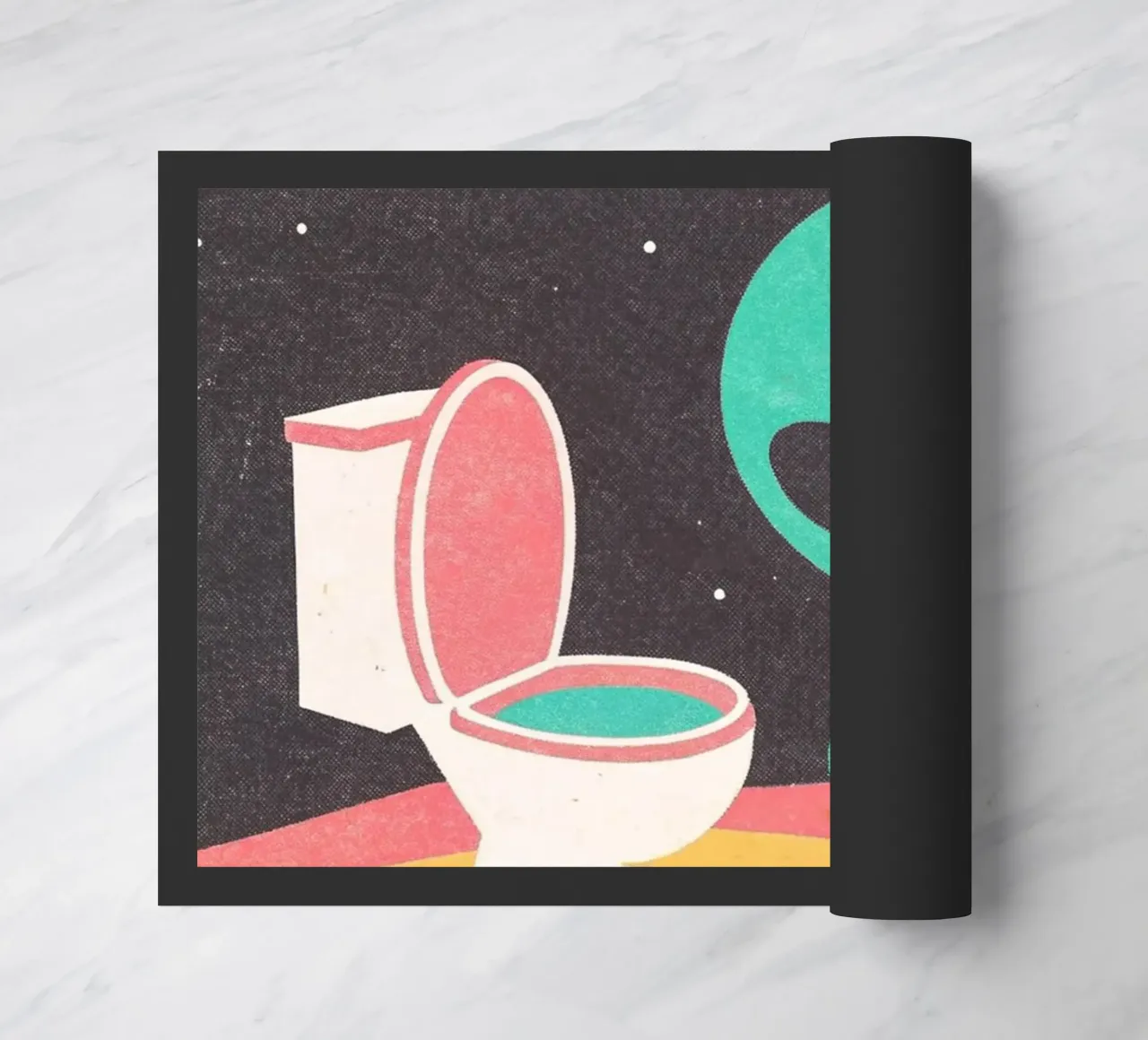 Les extraterrestres ont des toilettes amusantes à caca paillasson de ralliness