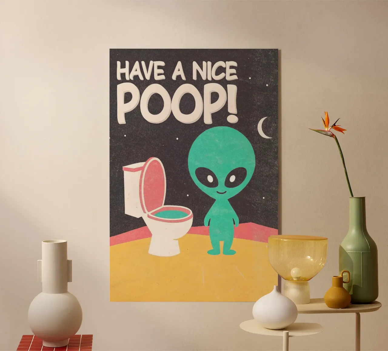 alien tiene un inodoro divertido metacrilato de ralliness