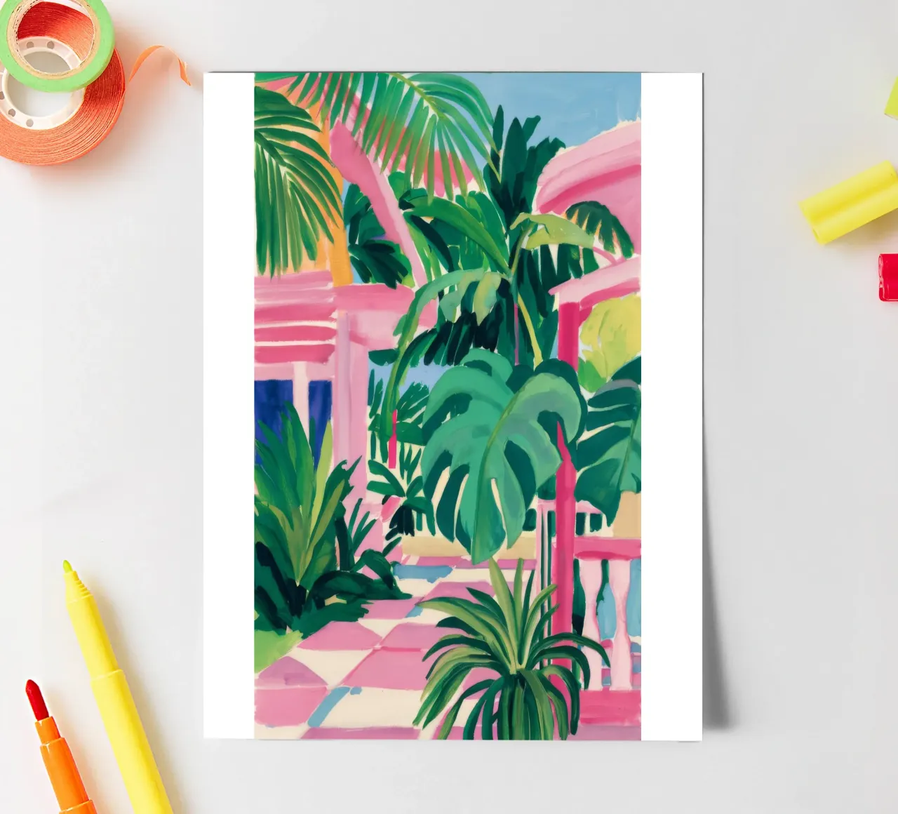 Chic Tropic Tranquility sticker sheet by Jasper Rune