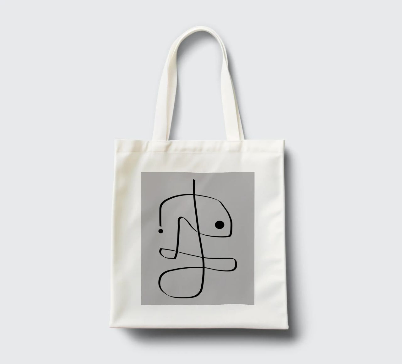 Figure with lines in taupe II borsa in juta da Imaginative