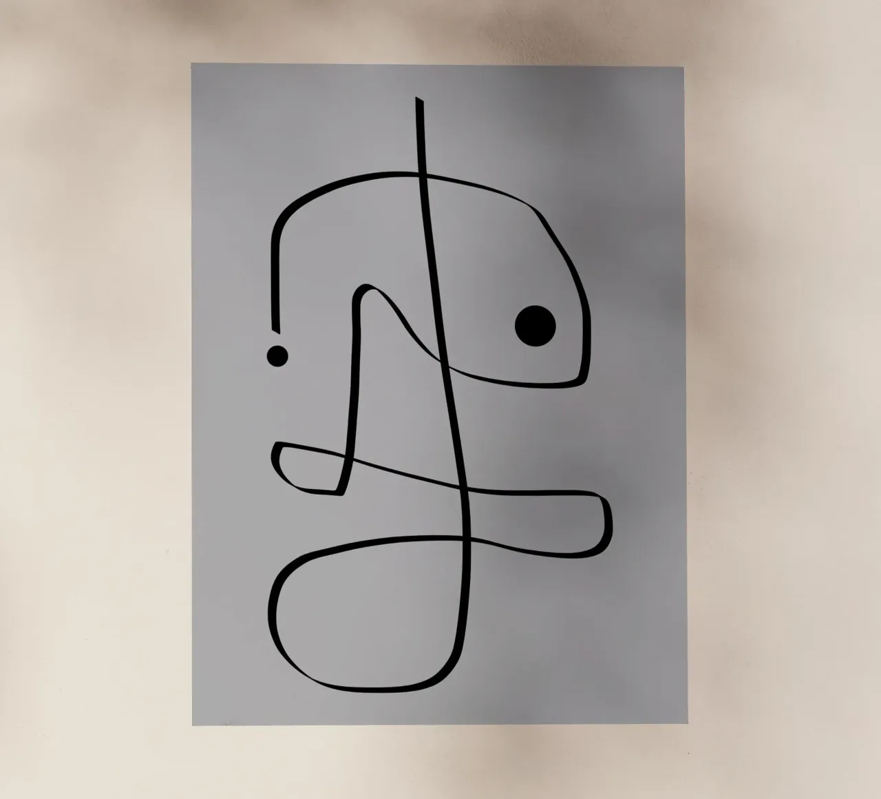 Figure with lines in taupe II Backlit Folie von Imaginative