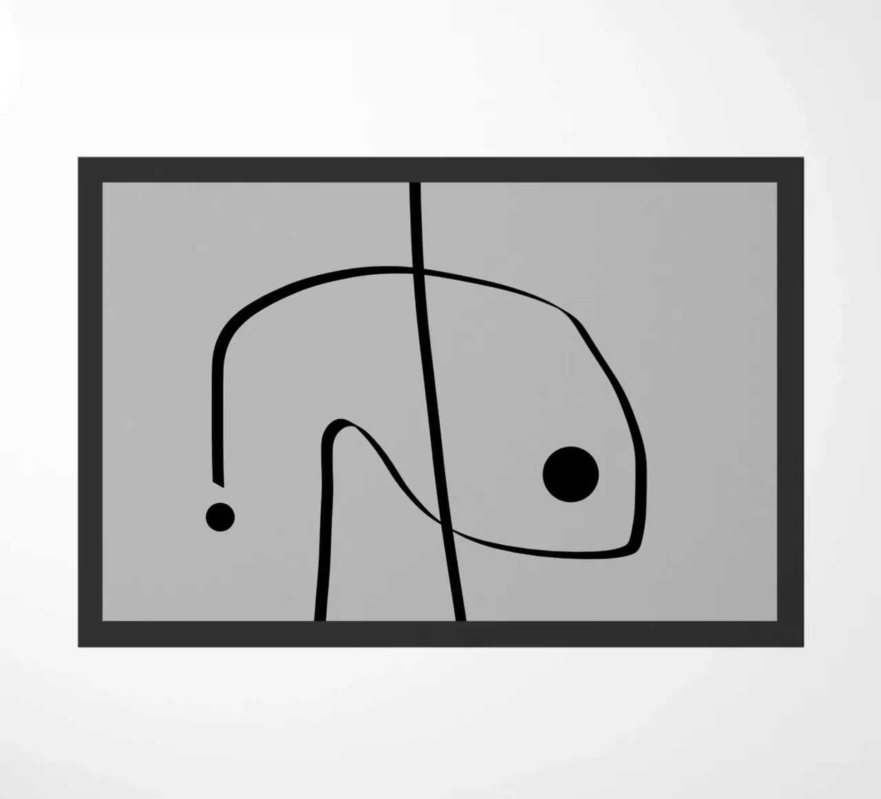 Figure with lines in taupe II Fußmatte von Imaginative