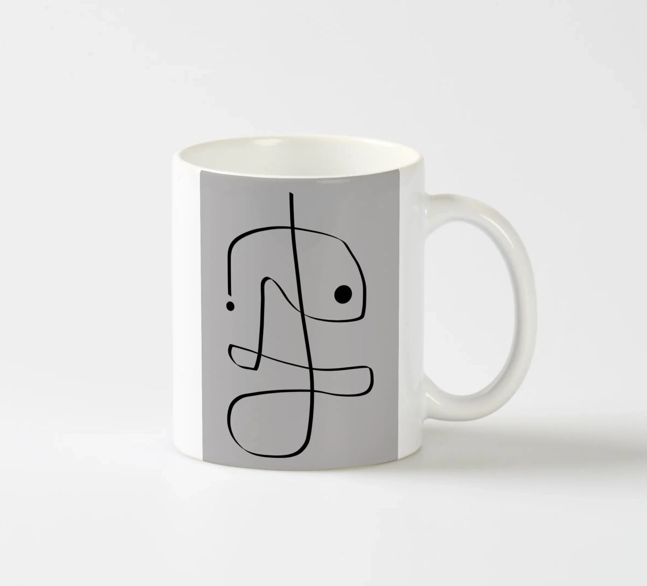 Figure with lines in taupe II tazza in ceramica da Imaginative