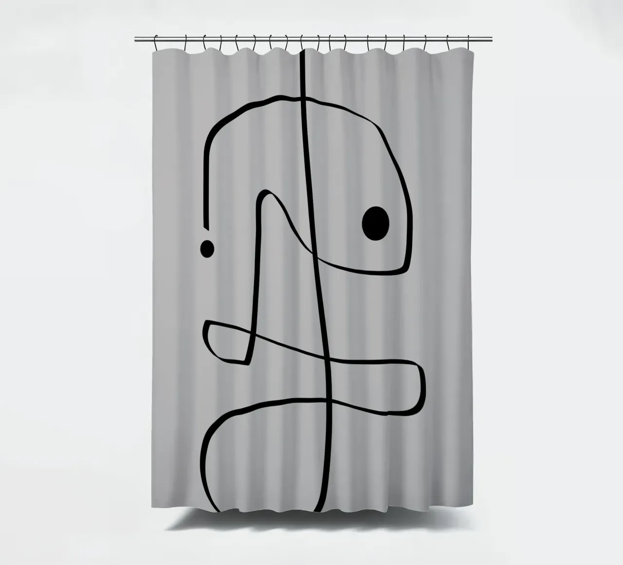 Figure with lines in taupe II tenda da doccia da Imaginative