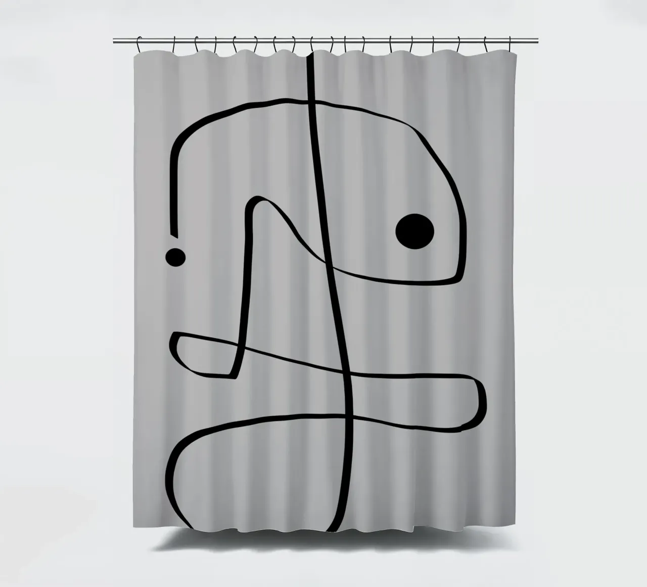 Figure with lines in taupe II tenda da doccia da Imaginative