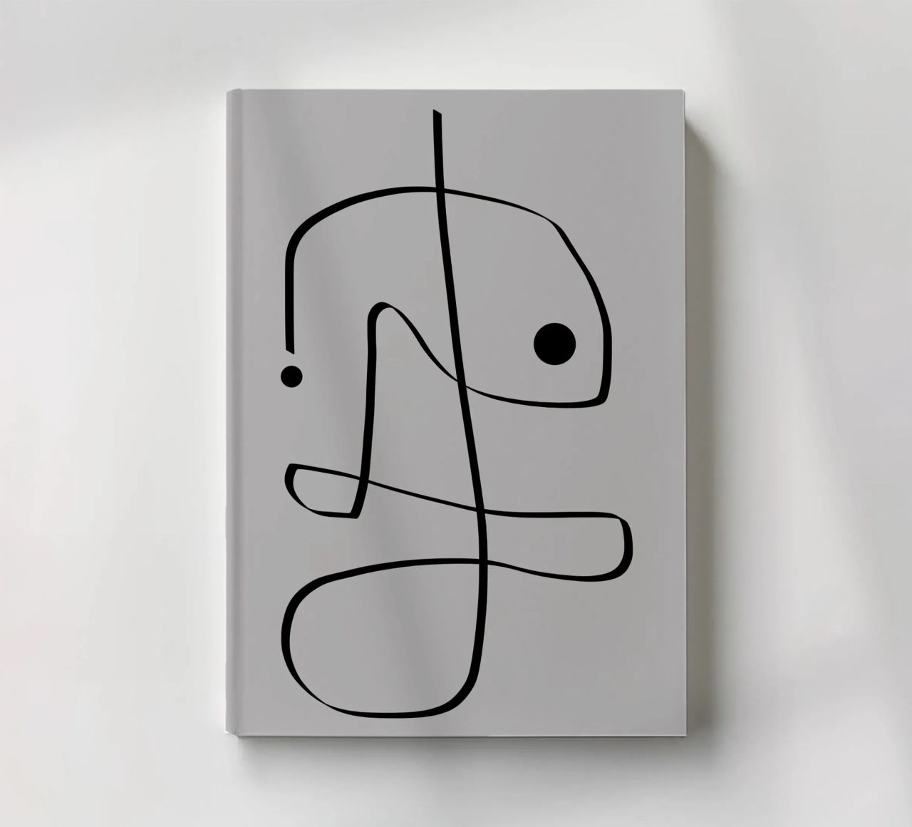 Figure with lines in taupe II notebook by Imaginative