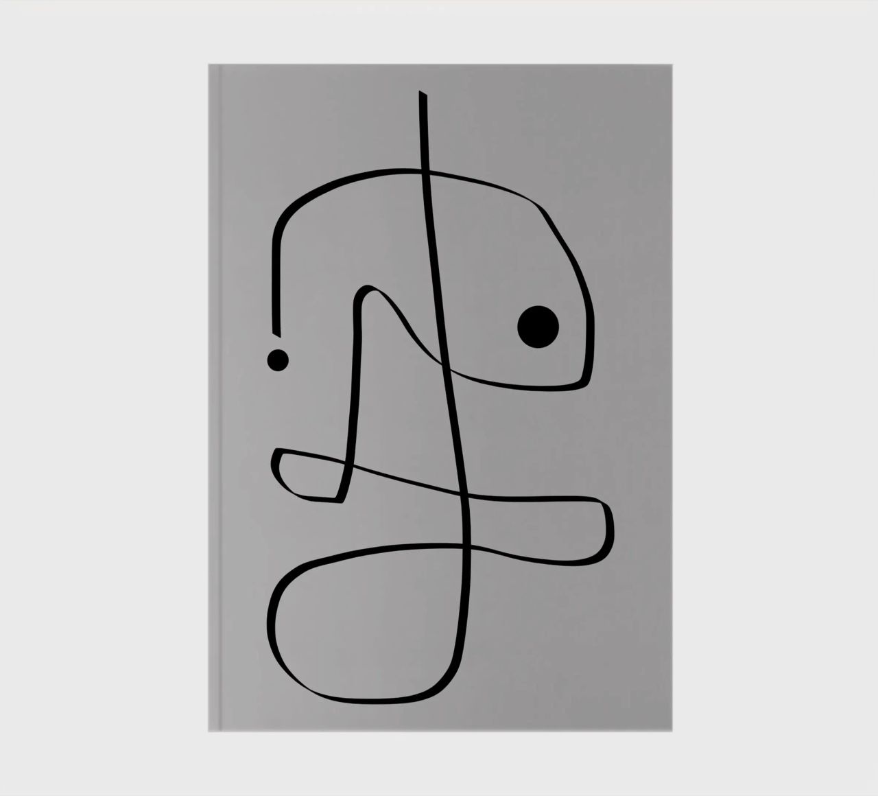 Figure with lines in taupe II notebook by Imaginative