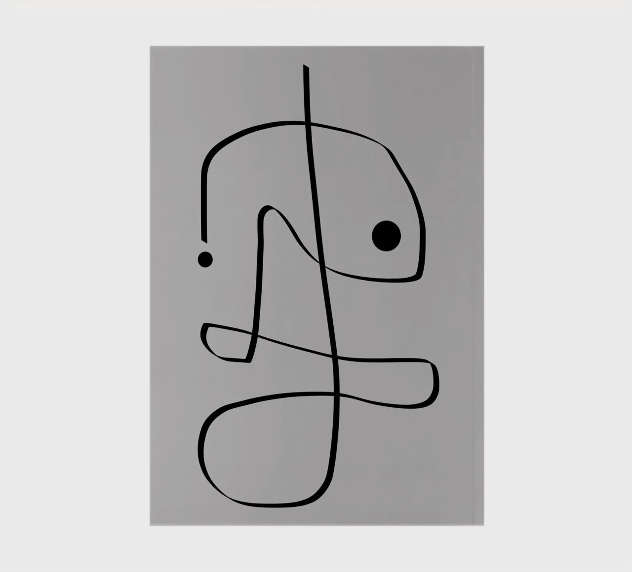Figure with lines in taupe II notebook by Imaginative