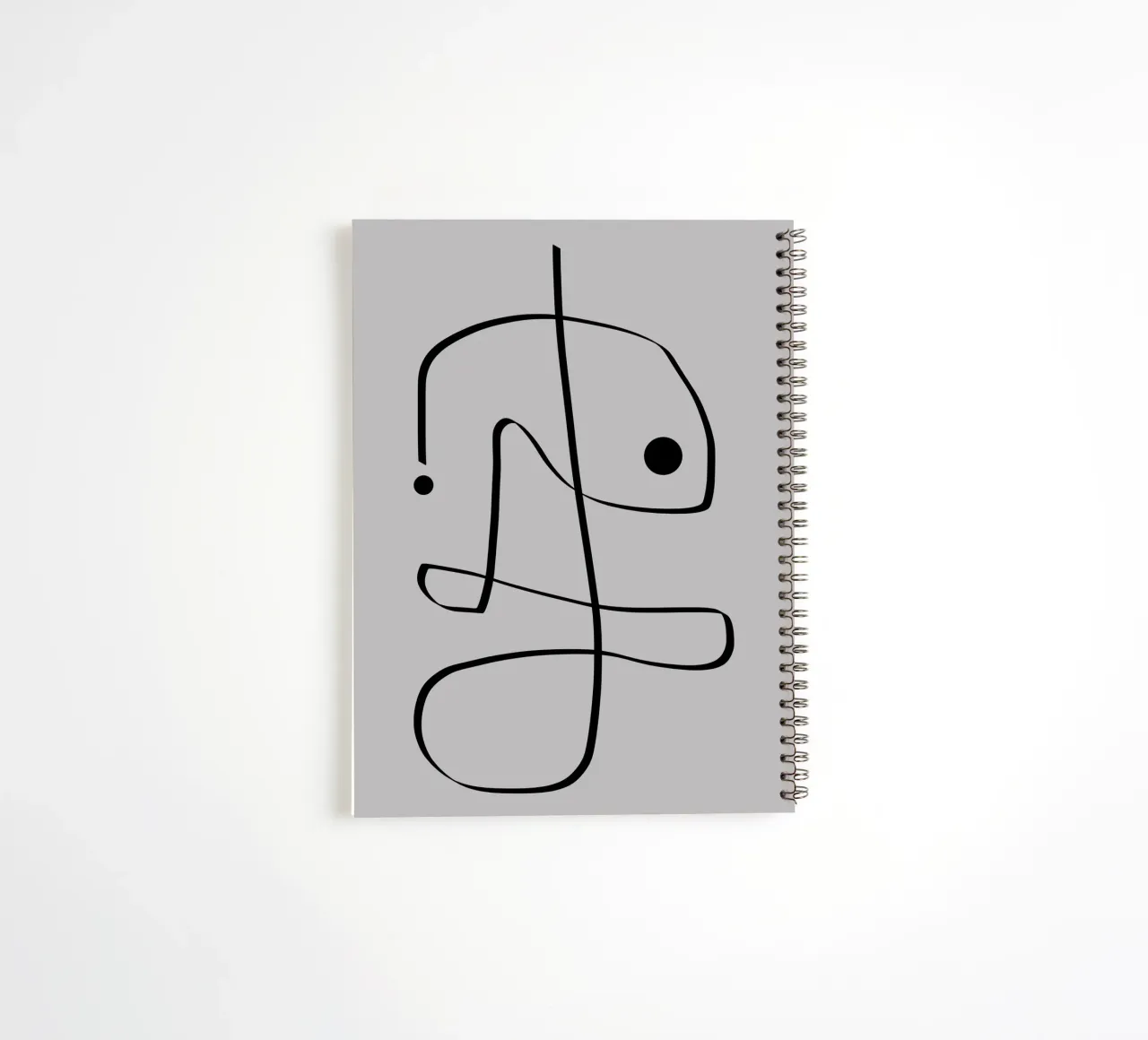 Figure with lines in taupe II spiral notebook by Imaginative