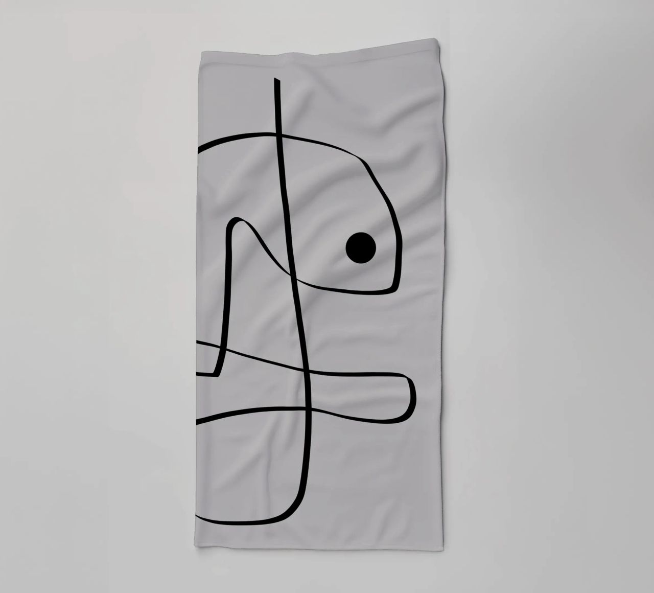 Figure with lines in taupe II asciugamano da bagno da Imaginative