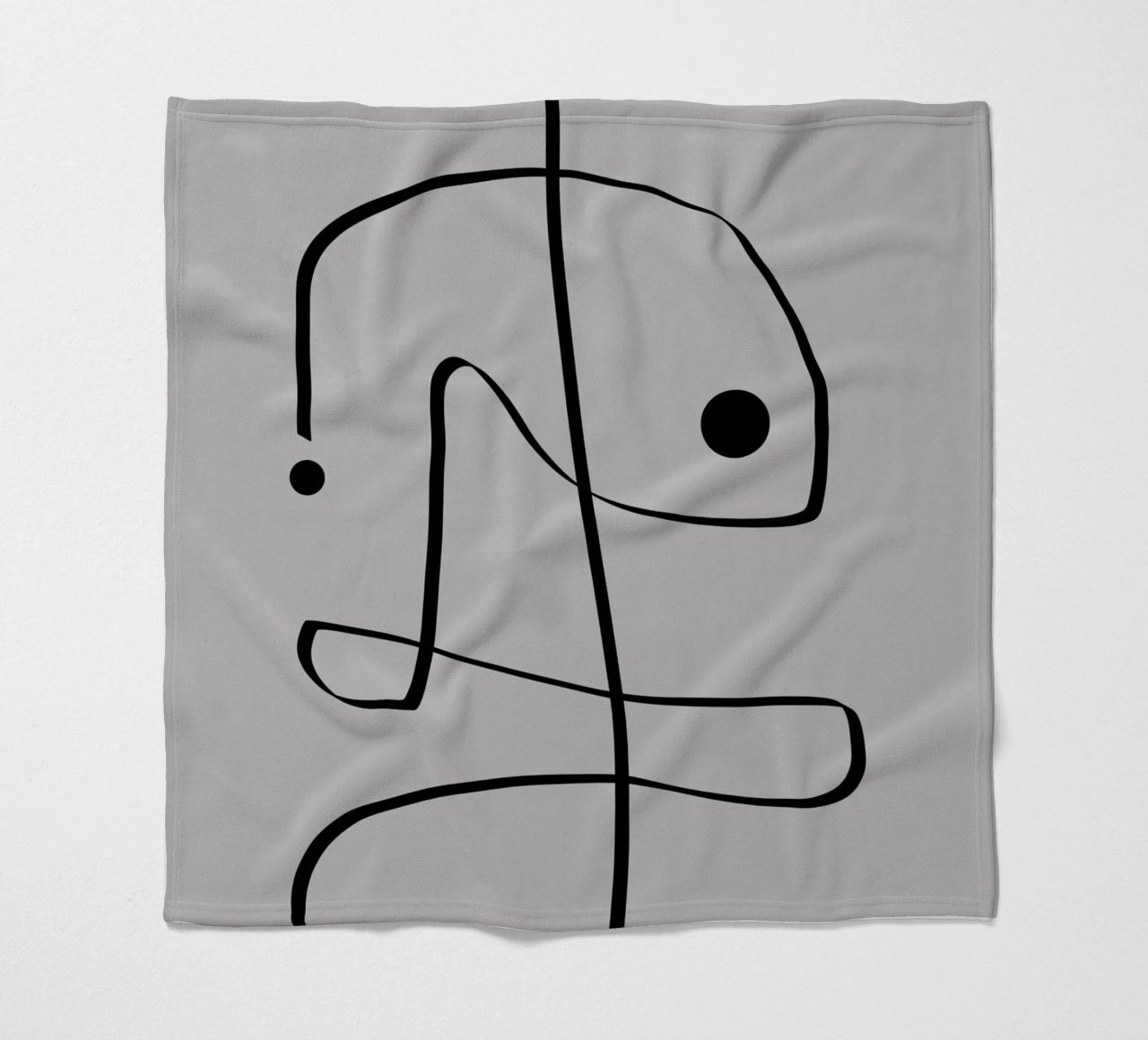 Figure with lines in taupe II coperta in pile da Imaginative